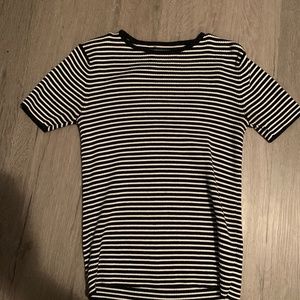 Black and White Striped Shirt